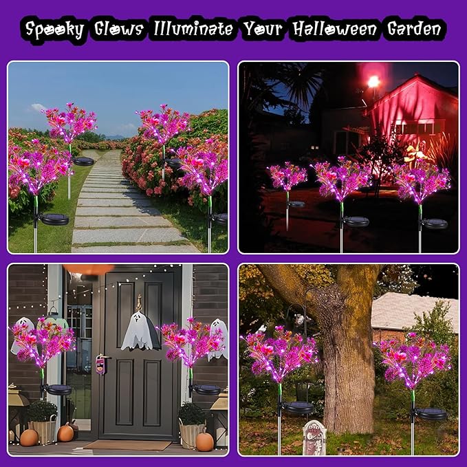 Neporal Garden Solar Lights Outdoor Waterproof IP65, 2PK Phalaenopsis Solar - Image 2