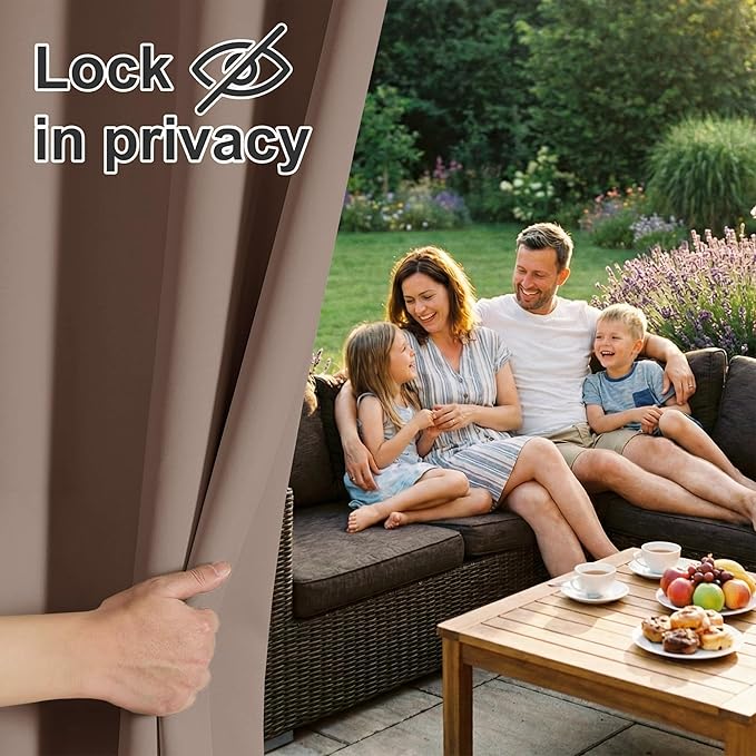 RYB HOME Patio Outdoor Curtains - Image 3