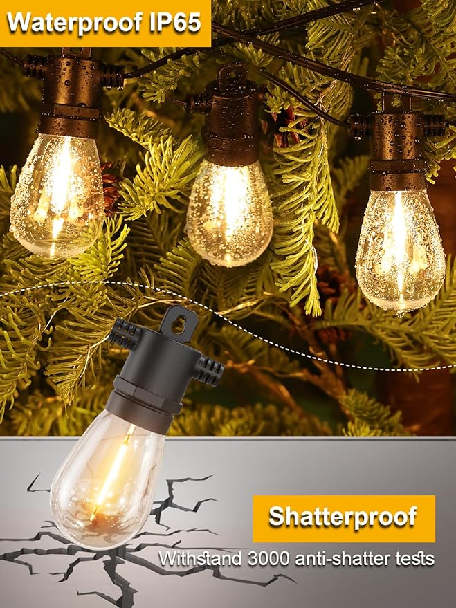 Svater Outdoor String Lights 100 FT, Patio - Image 2