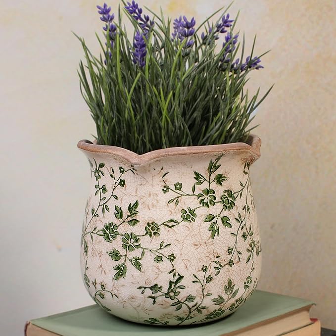 Vintage Ceramic 6.11'' Plant Pots, Decorative Vase - Image 4