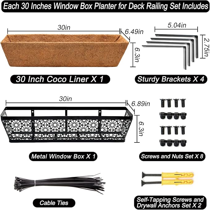 Halatool 4Pack 30 Inch Window Box - Image 2