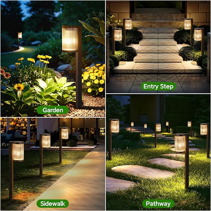 Solar Pathway Lights Outdoor, 4 Pack Upgraded Outdoor Solar Lights - Image 7