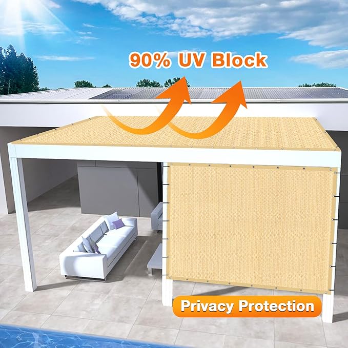 Artpuch Outdoor Pergola Shade Cover 5' X 14' Sun Shade Cloth - Image 3
