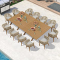 PURPLE LEAF 13 Pieces Oversized Outdoor Dining Set by PURPLELEAF