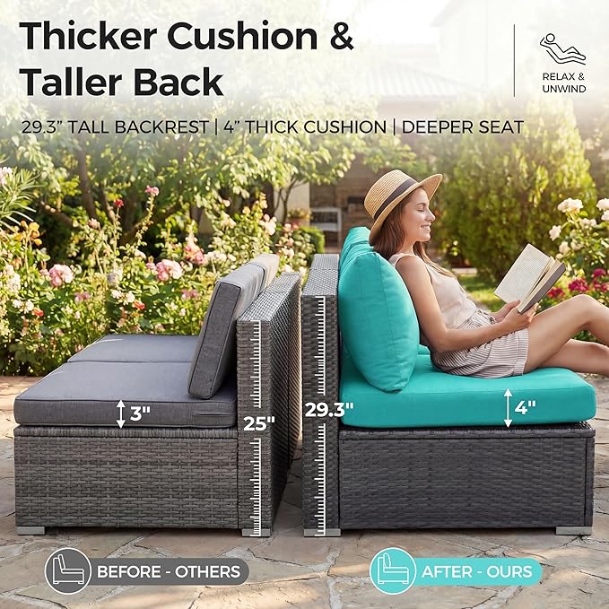 NICESOUL 13 Piece Outdoor Furniture - Image 6