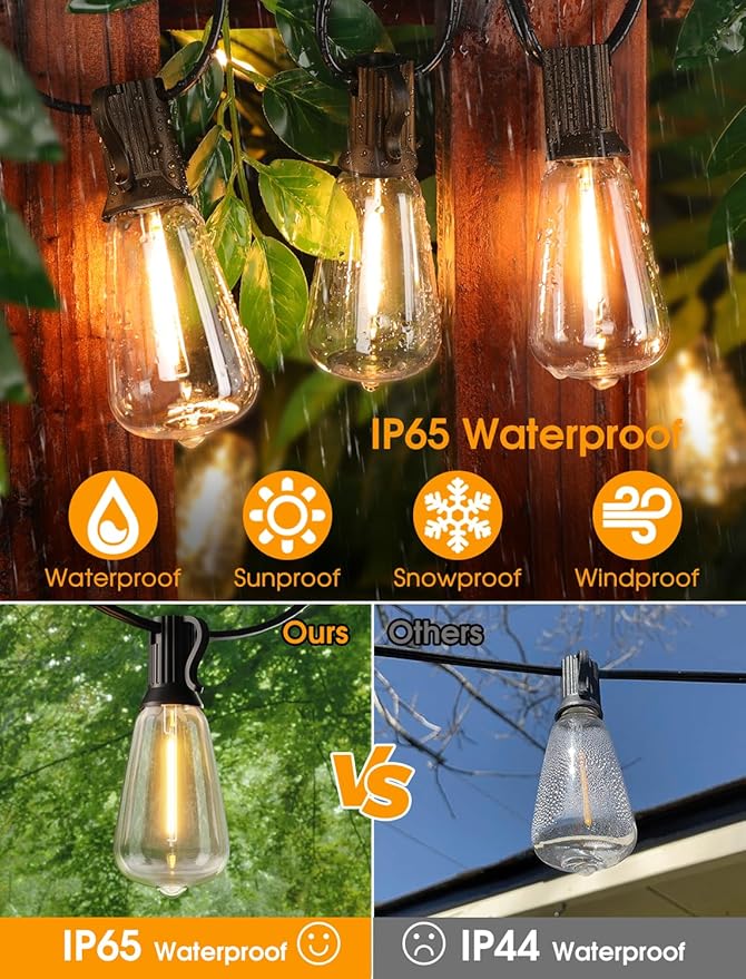 25FT Outdoor String Lights, Patio Lights - Image 3