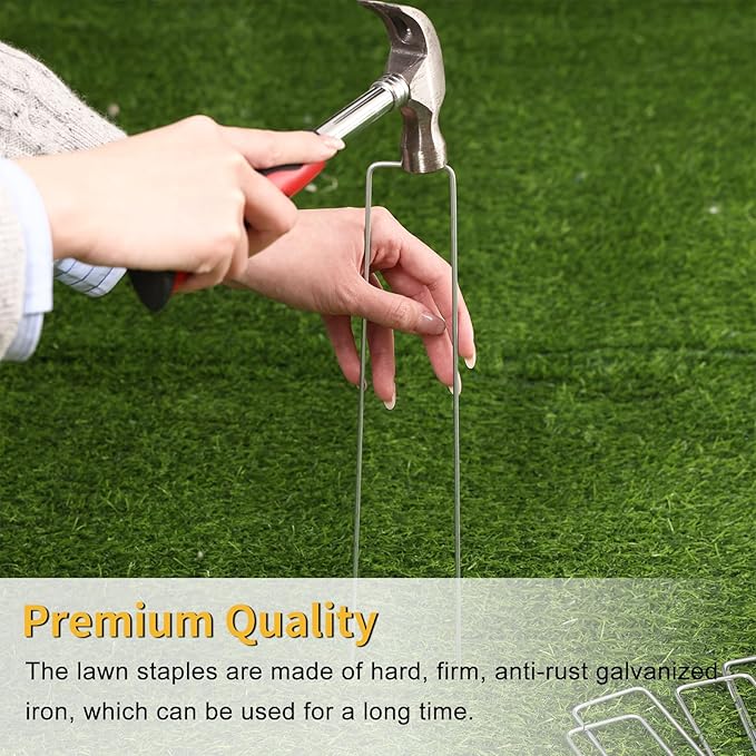 HongWay 120 Pack Landscape Staples 8 Inch, Galvanized Garden Stakes Tent Stakes - Image 5