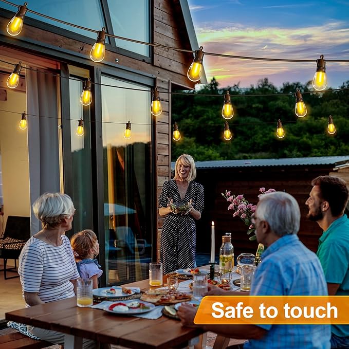 Outdoor String Lights Patio LED Light Outside - 15M 15+1 S14 LED IP65 - Image 7