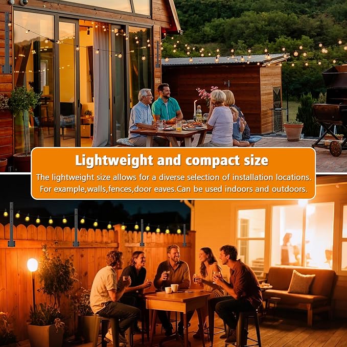 AILBTON 2.6Ft String Light Poles 10 Pack, Light Poles - Image 5
