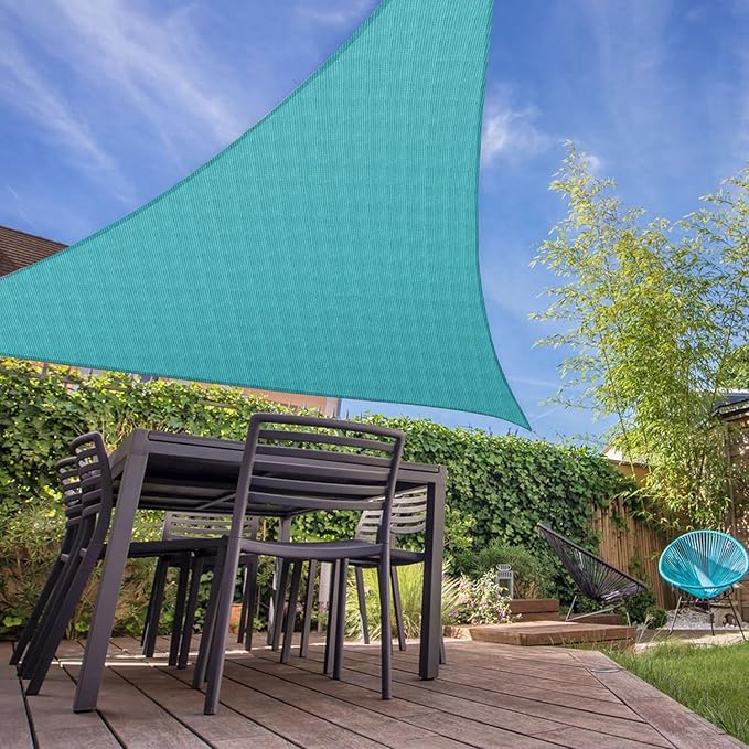 E&K Sunrise 18' x 18' x 18' Sun Shade Sail Triangle Canopy Shade Cover UV Block - Image 7