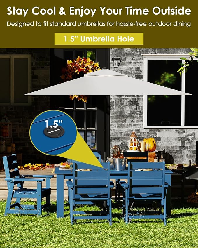 GREENVINES 5-Piece Outdoor Dining Set | HDPE | Patio Table and Chairs Sets - Image 5