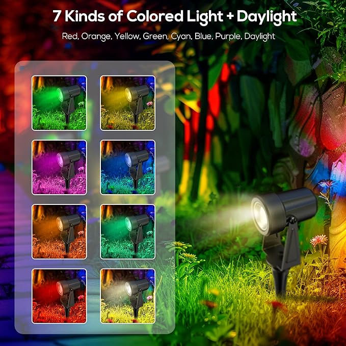 Banord RGBW Color Changing Outdoor Landscape Lighting, 4 Pack Low Voltage LED - Image 5