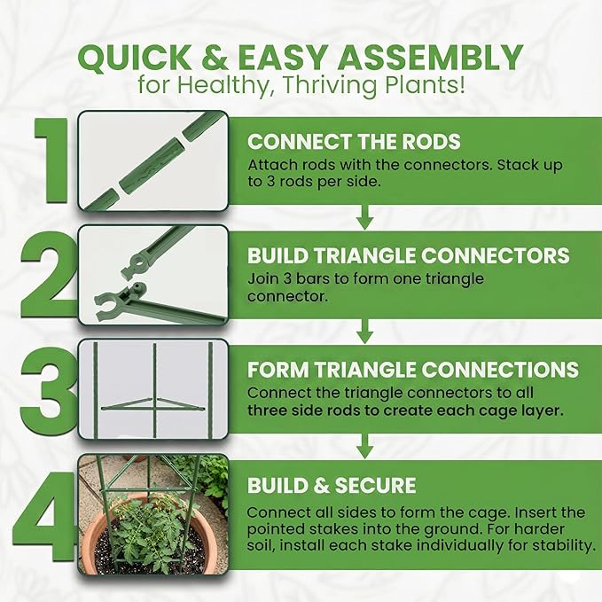 K-Brands Tomato Cage – Premium Tomato Plant Stakes Support Cages Trellis - Image 7