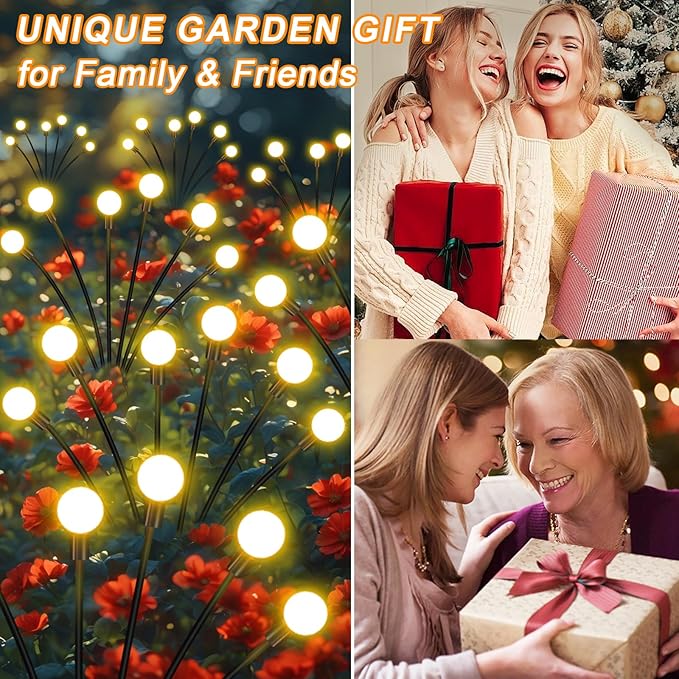 Solar Lights Outdoor Garden – 6 Pack 36 LEDs Solar Firefly Lights, Swaying - Image 3