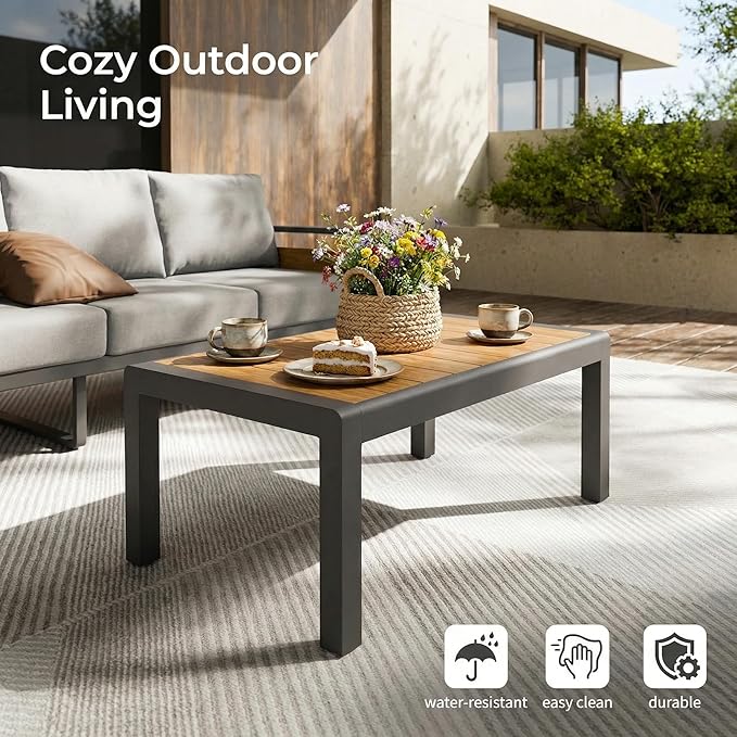 ZANDOR Outdoor Patio Conversation Sets, 4-Piece Aluminum Metal Outside - Image 6