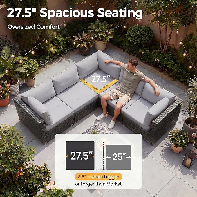NICESOUL 9 Piece Outdoor Patio Furniture Set - Image 6