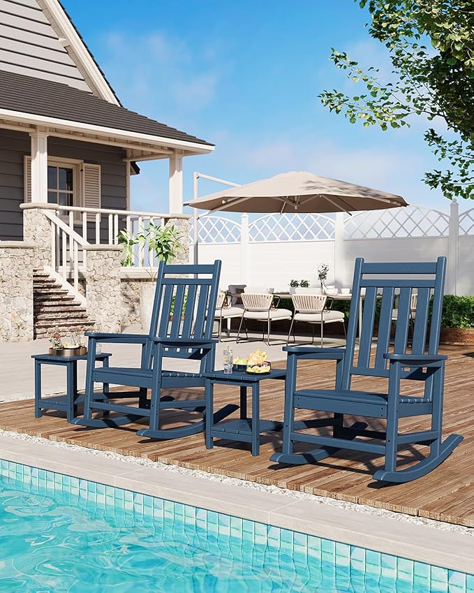 GarveeLife Poly Lumber Rocking Chair Outdoor - Image 6