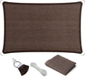 Eden's Decor Straight Flat-Edged Sun Shade Sail Rectangular 5' x 16' Brown by EdensDecorInc