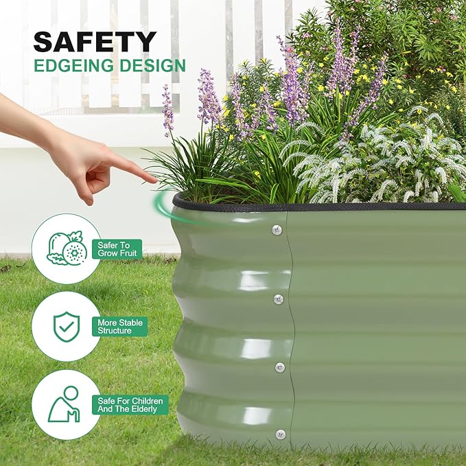 1MORE Raised Garden Bed -4X2X1 Galvanized Planter Box - Image 3