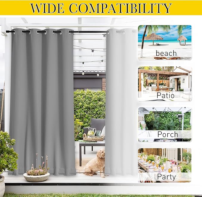NICETOWN 2 Panels Weighted Blackout Curtains - Image 5
