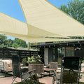 LOVE STORY Custom Size 7'x9'x11.4' Butter Cream Sun Shade Sail Right Triangle by LOVESTORY