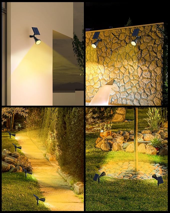 Solar Spot Lights Outdoor, 4 Pack Outdoor Solar Lights - Image 2