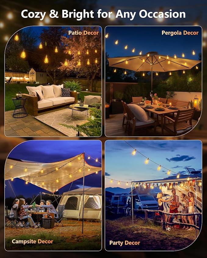 Brightown 175FT Solar String Lights Outdoor Waterproof - Image 7