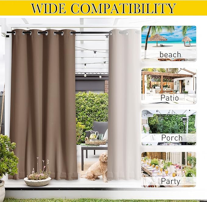 NICETOWN 2 Panels Weighted Blackout Curtains - Image 5
