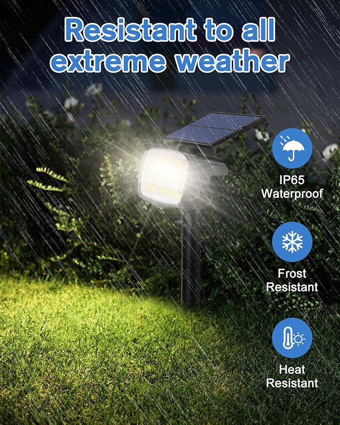 Fabrito Large Solar Spot Lights Outdoor 4 Pack, 1000 Lumens High Brightness - Image 5