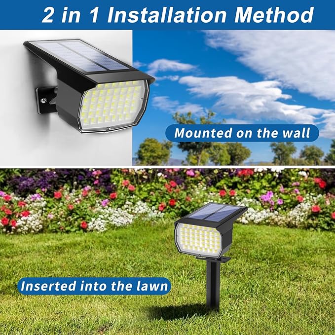 Solar Spot Lights Outdoor Waterproof IP65, 12 Pack Landscape Spotlights - Image 5