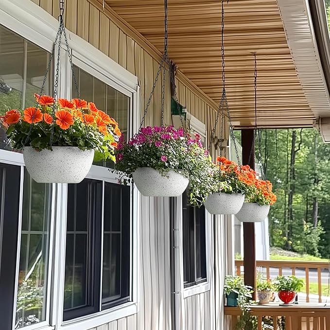 T4U 8 Inch Hanging Planters for Indoor Plants, 2 Pack Hanging Planter, Hanging - Image 4