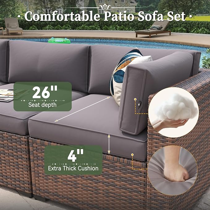 Aoxun 11 Piece Patio Furniture Set - Image 3