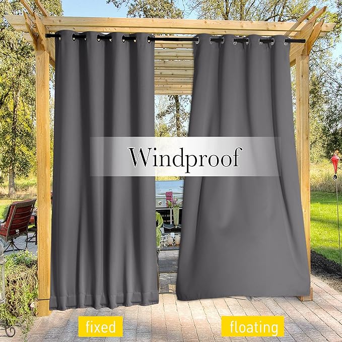 NICETOWN 2 Panels Weighted Blackout Curtains - Image 6