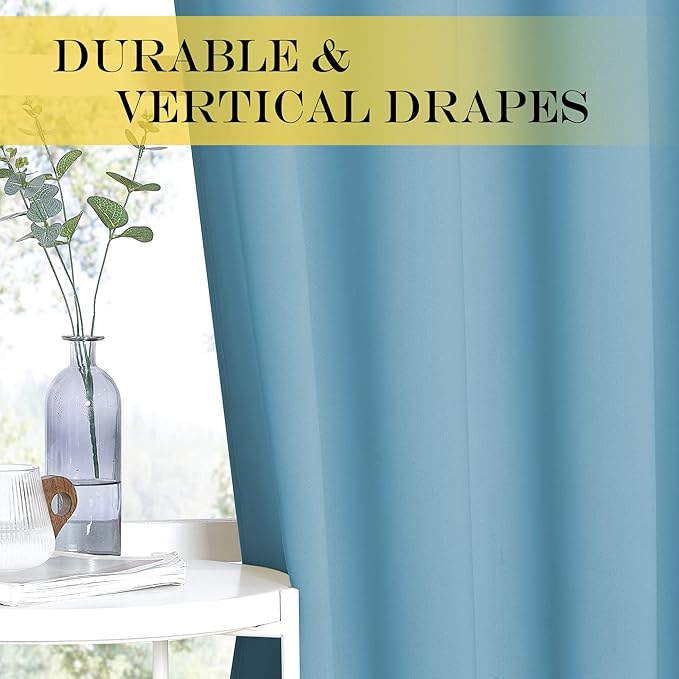 NICETOWN Blackout Drapery Curtain Panel 90 inches Long - Image 4