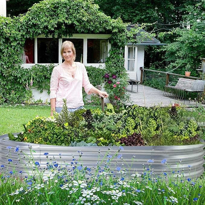 Land Guard 2Pcs Galvanized Raised Garden Bed Kit, 10×4×1ft Galvanized Planter - Image 6