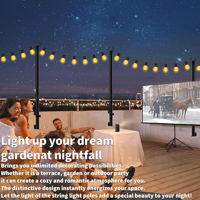 AILBTON 6 Pack 5Ft String Light Poles, Light Poles - Image 5