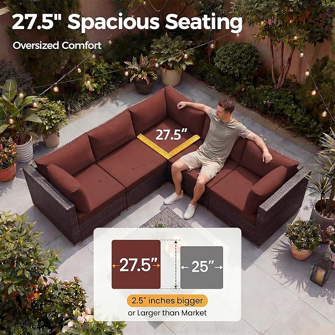 NICESOUL 11 Piece Modern Outdoor Patio Furniture Set - Image 6