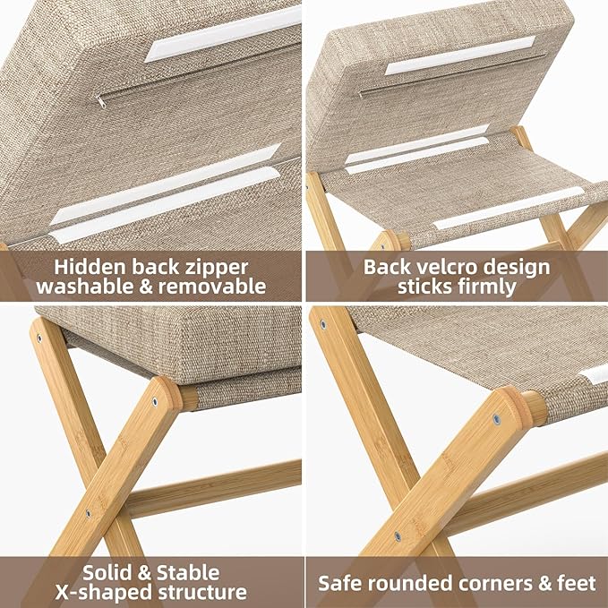 Foldable Foot Stool Ottoman, Modern Foot Rest - Image 5