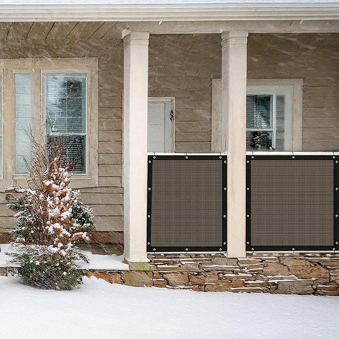 UPGRADE Privacy Fence Screen 5'x42' Brown Outdoor 90% Visibility Blockage 170 - Image 8