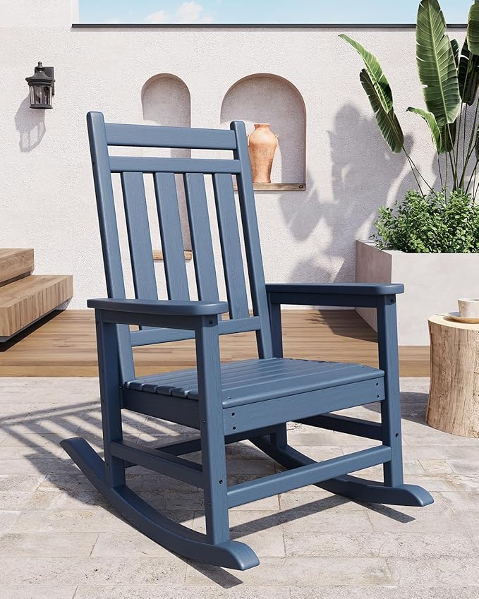 GarveeLife Poly Lumber Rocking Chair Outdoor Set of 6 - Image 5