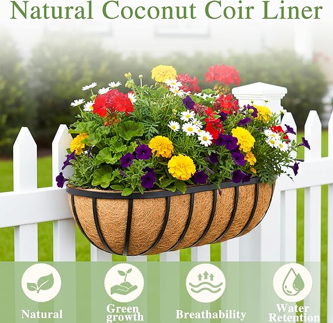 30 Inch Railing Planter Window Box Deck Balcony Rail Planter - Image 3