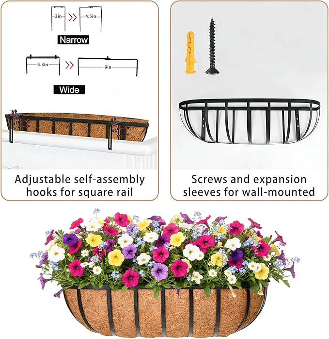 16'' Window Box Railing Planter - Image 6