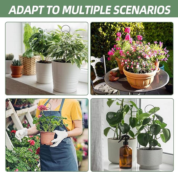 17.5 Inch Plant Trellis Indoor for Climbing Plants, Metal Trellis, Small Garden - Image 7