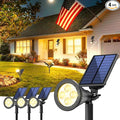 Solar Lights Outdoor Waterproof IP65, 3000K Super Bright LED, 2 Lighting Modes by JEJOT