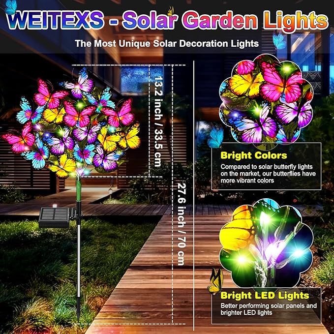 Solar Garden Lights Solar Lights Outdoor Waterproof Solar Lights 6 Pack - Image 2