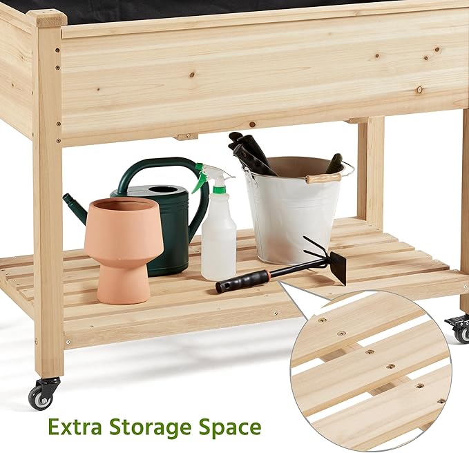 Yaheetech 42x23x33in Wooden Raised Garden Bed - Image 7