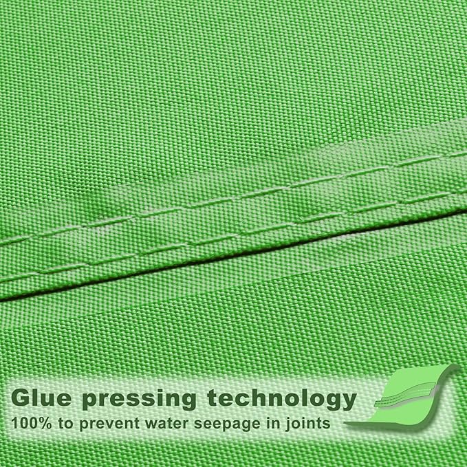 SUNNY GUARD Waterproof Sun Shade Sail 6'x12'x13.4' Lemon Green Right Triangle - Image 4