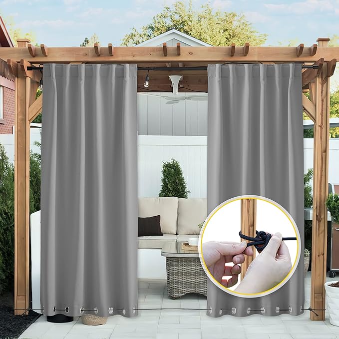 NICETOWN 2 Panels Weighted Blackout Curtains - Image 2