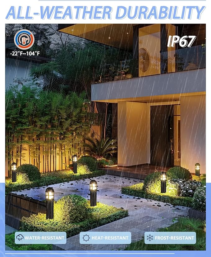 6 Pack LED Low Voltage Landscape Lights, 200LM 12V IP67 Waterproof Holiday - Image 6