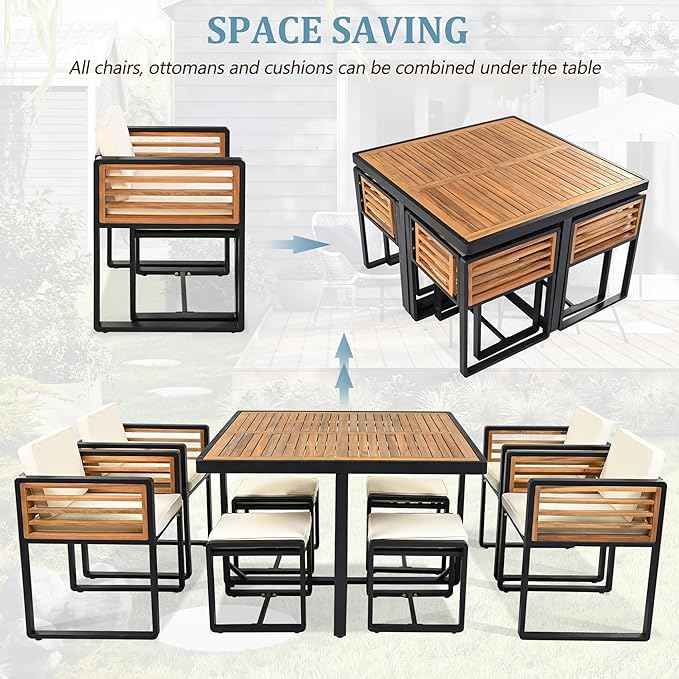 Merax 18 Pieces Outdoor Dining Set - Image 4